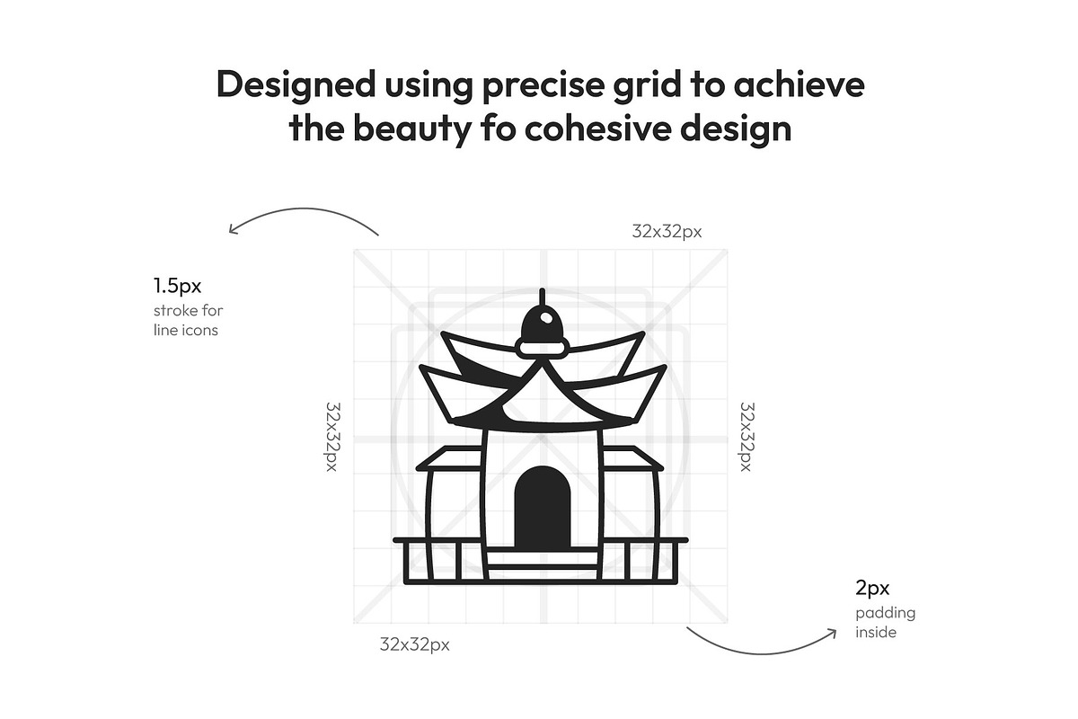 75 Tibet Doodles, an Outline Icon by Prosymbols (Photo 4 of 8)