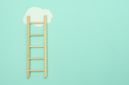 Ladder on cloud. Start up, a Business Photo by OSABEE TOP VIEW