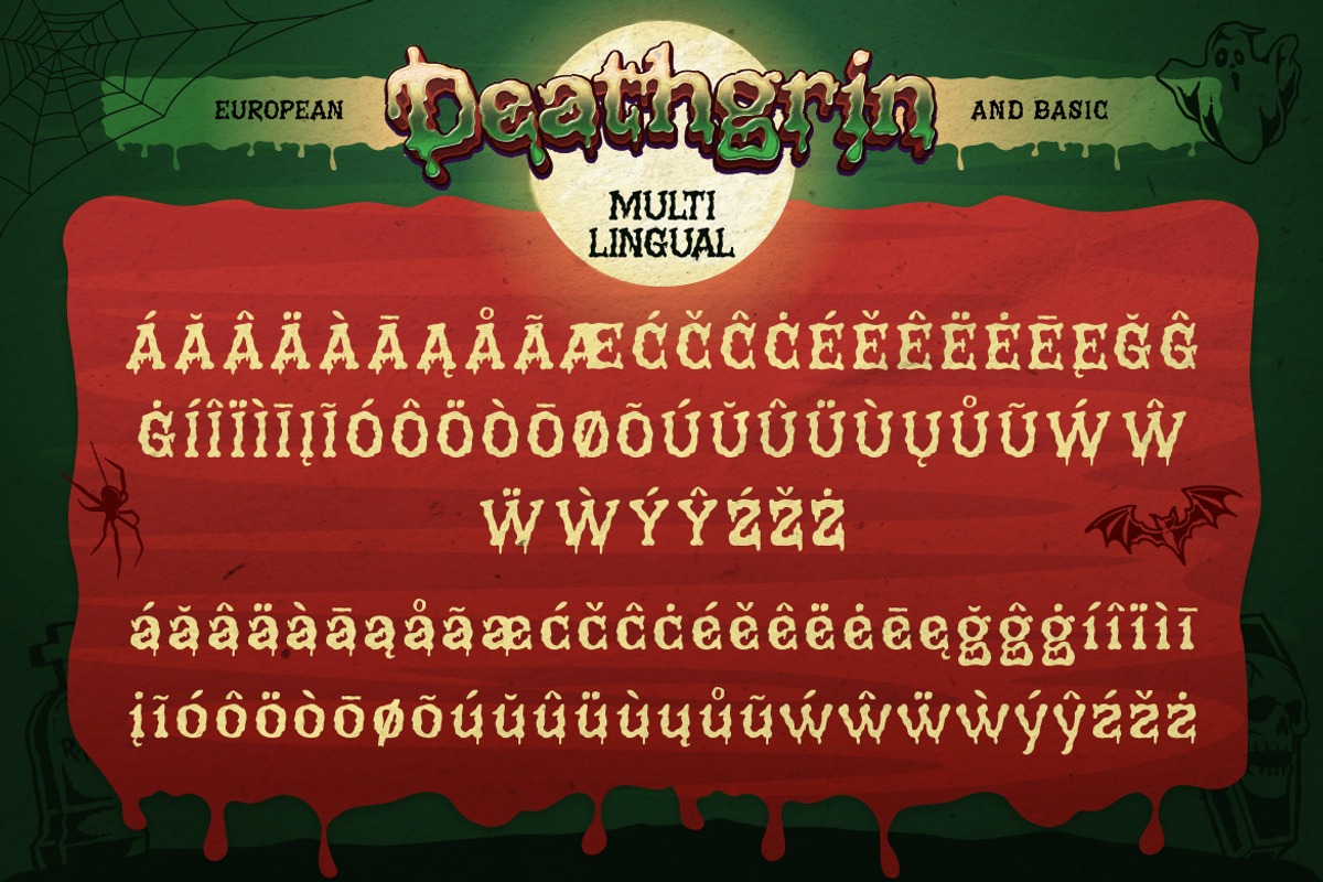 Deathgrin, a Serif Font by Burntilldead (Photo 9 of 11)