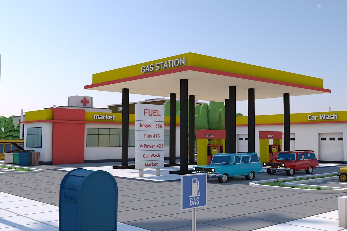 Low Poly City Town Pack, an Architecture 3D Model by multimedia4ds (Photo 16 of 41)