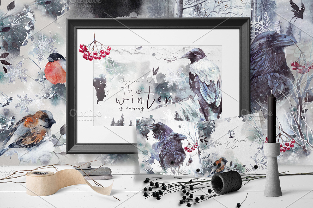 Winter fall bundle. all in 1, an Animal Illustration by Alisa Mikibith Art (Photo 20 of 30)