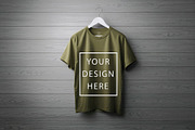 T-Shirt Mockup - Olive Edition, a Shirt Mockup by ForhadGFX (Thumbnail 8 of 12)