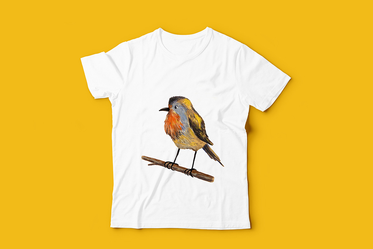 Forest Birds - Gouache Clipart Set, an Animal Illustration by Mashamashastu (Photo 9 of 11)