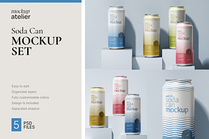 Soda Can Mockup Set