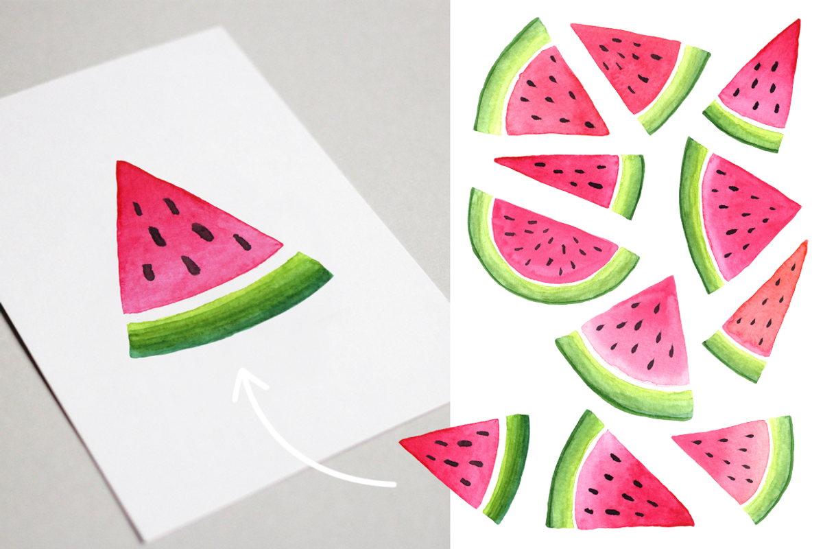Watercolor Melons, a Food Illustration by skrich (Photo 2 of 3)