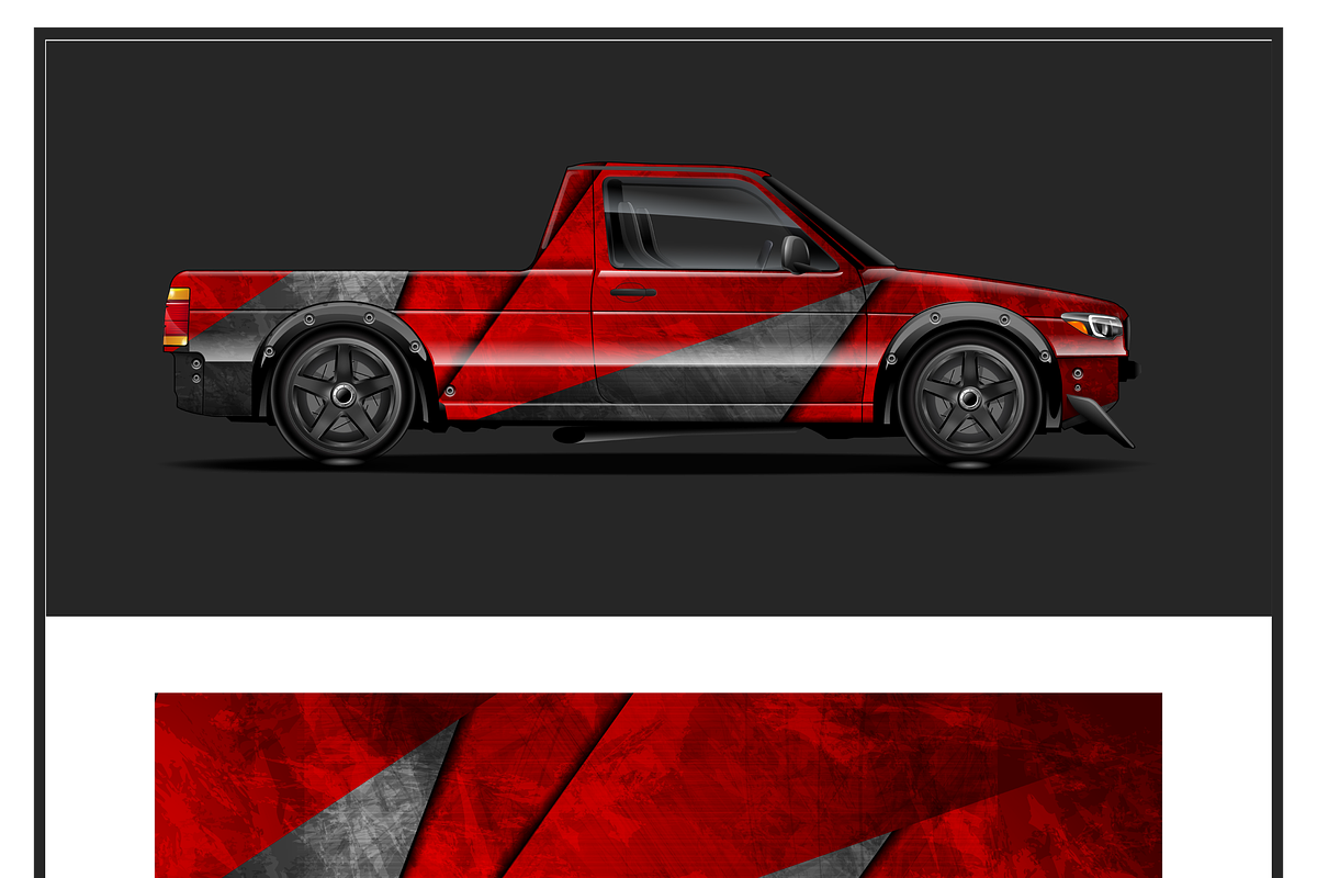 Stylish Red-Patterned Cars, an Object Illustration by CarWrap design (Photo 2 of 3)