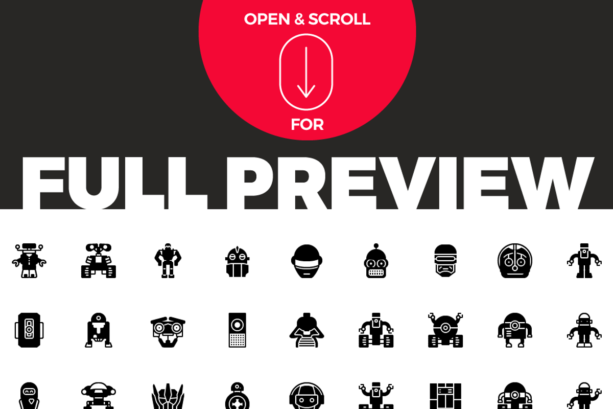 70 Robot Icons - Solid Style, a Solid Icon by Designerbundle (Photo 3 of 3)