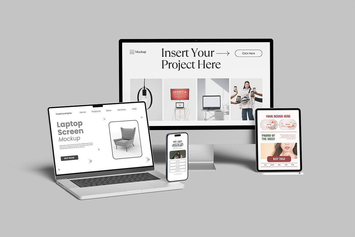 Multi Devices Responsive Mockup, a Device Mockup by lamorastudio (Photo 9 of 11)