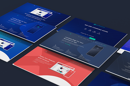 Amazing app landing page PSD
