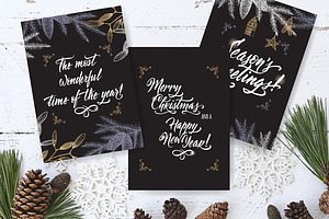 6 Christmas Cards And Lettering