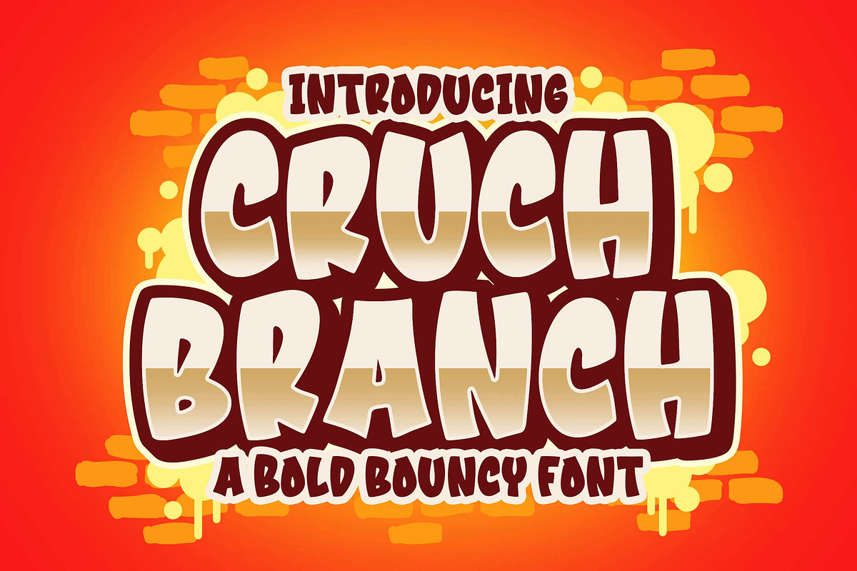 Cruch Branch a Bold Bouncy Font, a Font by Blankids Studio (Photo 1 of 6)