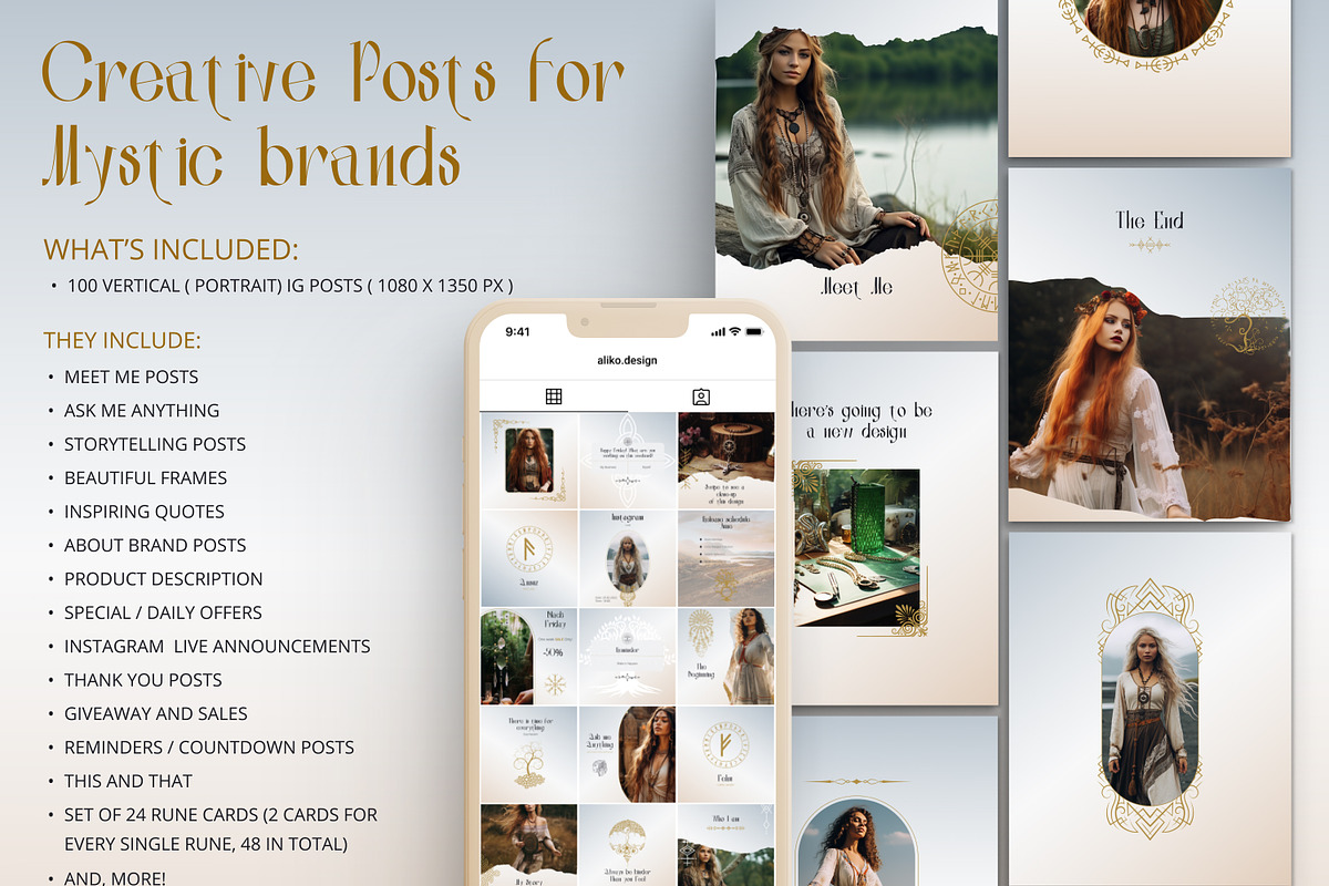 Celtic, Spiritual Instagram Posts, a Social Media Template by Under My Cozy Roof (Photo 3 of 9)