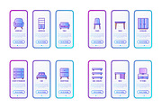 Furniture | 16 Thin Line Icons Set, an Outline Icon by Alex Blogoodf (Thumbnail 9 of 11)