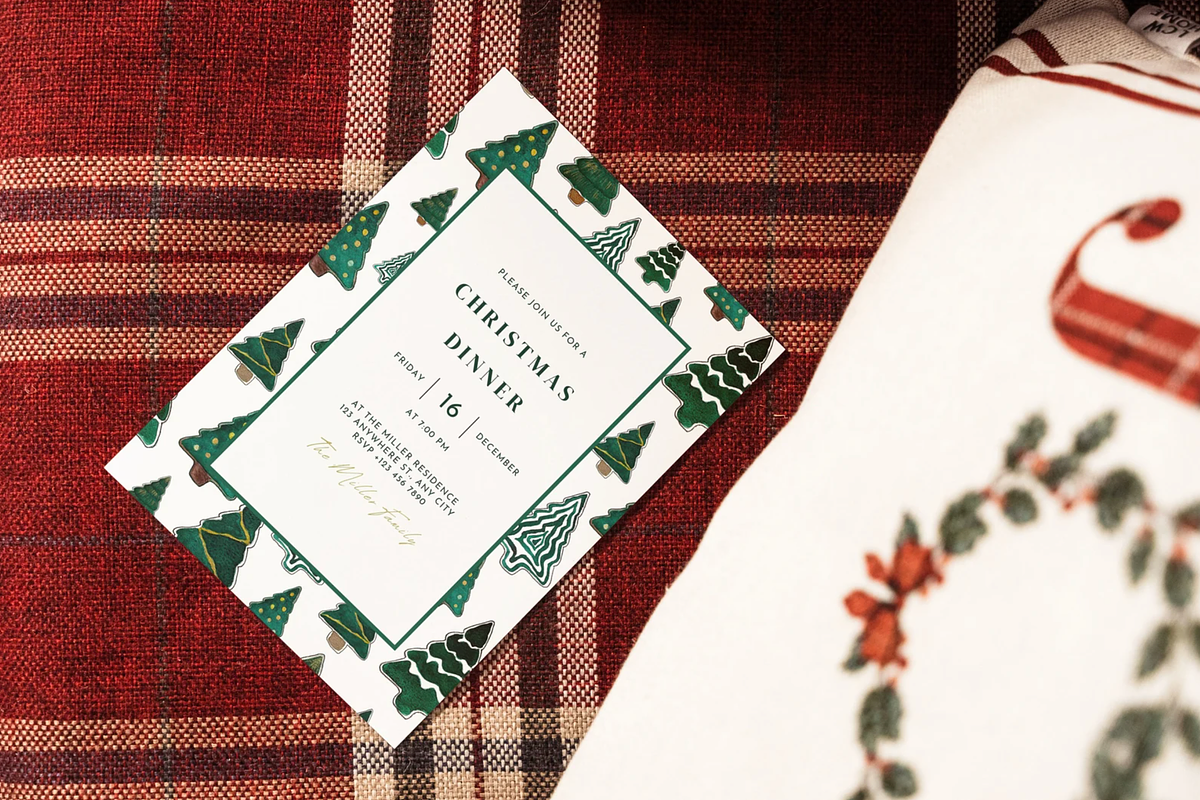 Editable Christmas Party Invitation, an Invitation Template by ForeverPrint (Photo 3 of 9)