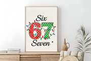 Christmas Six Seven Png,Funny PNG, an Illustration by SinaCreation (Thumbnail 3 of 5)