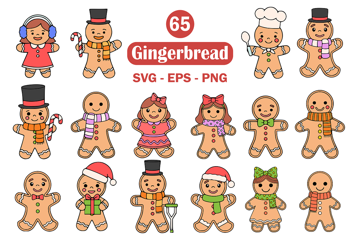 Gingerbread Vector Illustration, a Seasonal Illustration by Kusumaillustration (Photo 1 of 7)