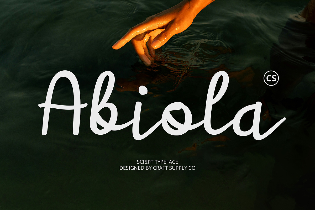 CS Abiola – Script Font, a Script Font by Craft Supply Co. (Photo 1 of 8)