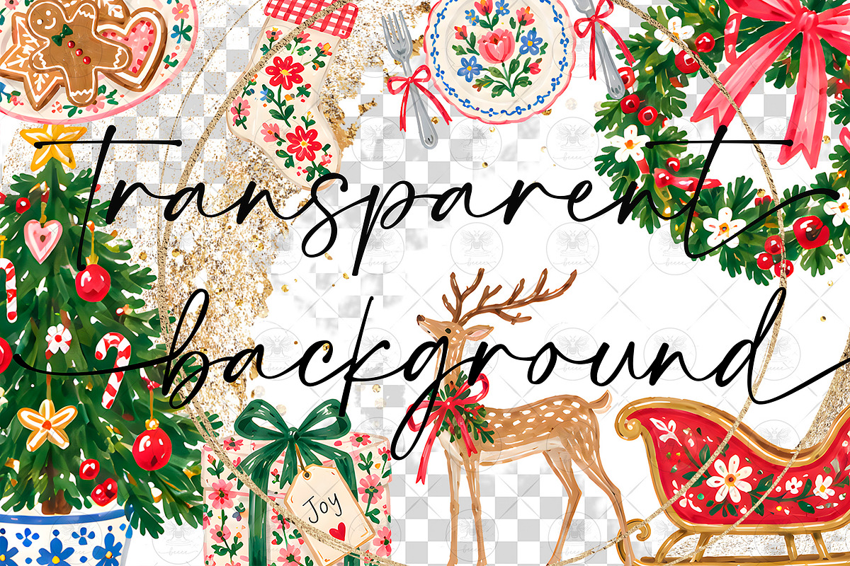 Cozy Christmas Clipart, a Decorative Illustration by BigCakeBee (Photo 2 of 3)