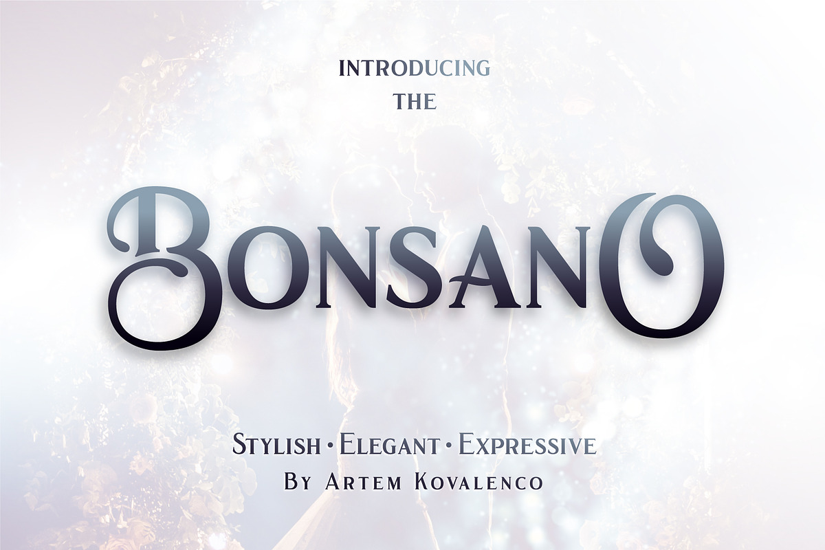 Bonsano font + Bonus, a Serif Font by ArtemKovalenco (Photo 1 of 4)