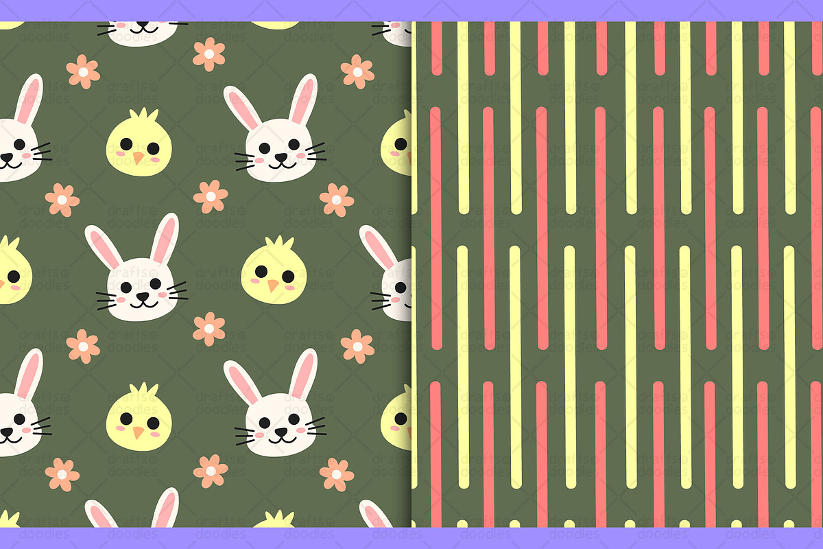 Pastel Easter Garden Graphic Set, a Pattern Graphic by Drafts n Doodles (Photo 7 of 11)
