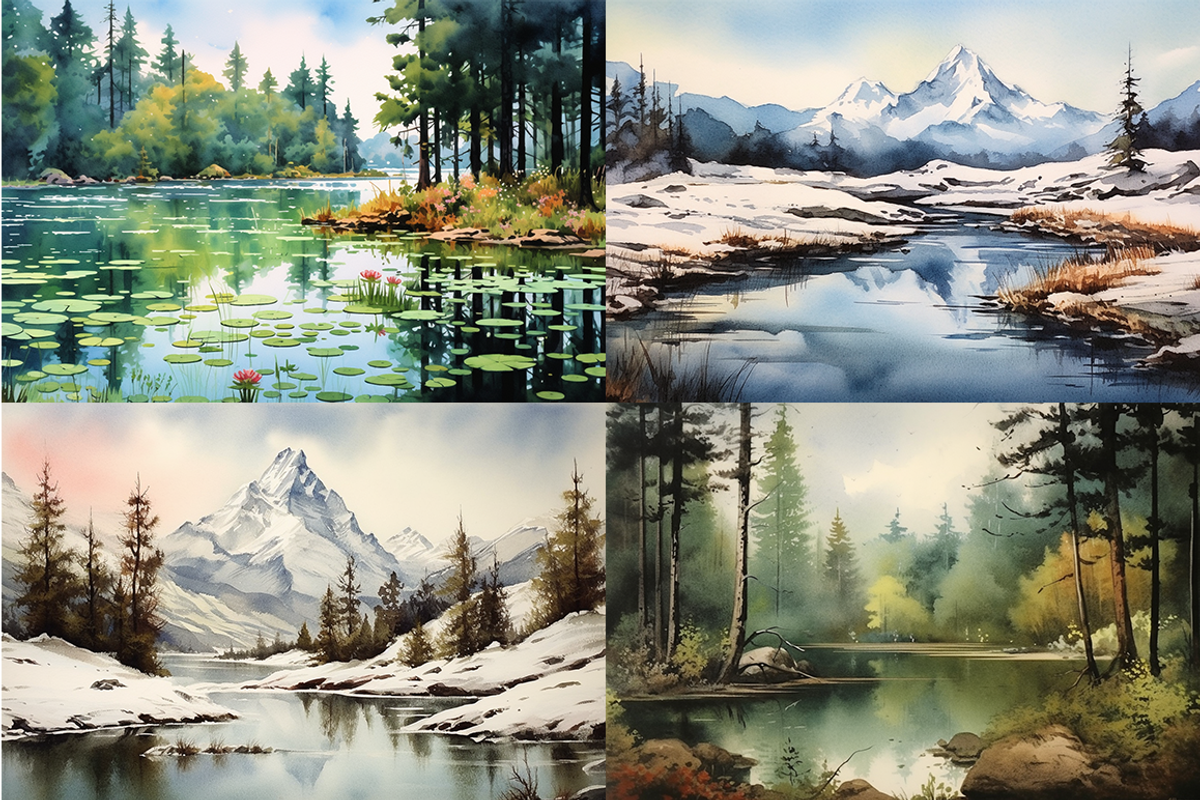 Serene Landscapes Collection, a Seasonal Illustration by artsy-fartsy (Photo 5 of 5)