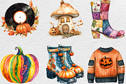 Retro Fall Halloween Png Clipart, an Illustration by Black Bird Studio (Thumbnail 5 of 6)