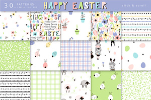 Easter Spring Cute Graphic Set