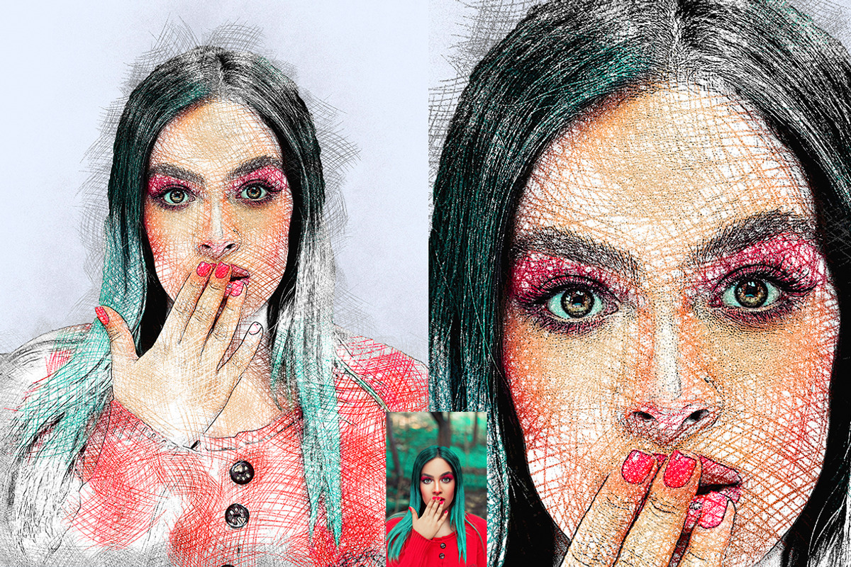 Pencil Sketch Photoshop Action, an Action Add-On by Grishka89 (Photo 3 of 6)