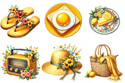 Cozy Yellow Summer Clipart, an Illustration by Pixels.Craft (Thumbnail 8 of 10)