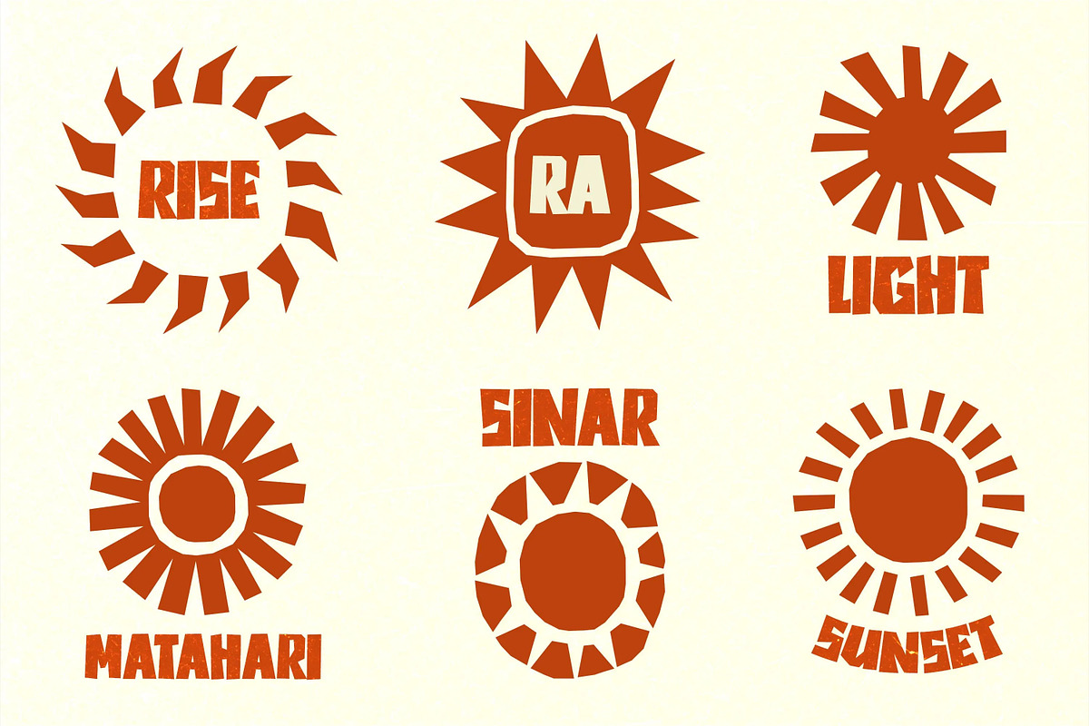 Sun Cut Out Vector Pack, a Solid Icon by Tekuni (Photo 5 of 10)