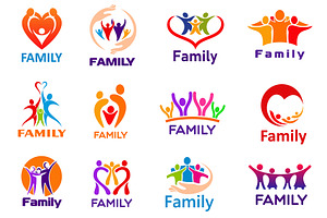 Family and community icons, a Person Illustration by Vector Tradition