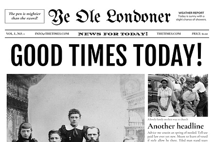 4 Page Newspaper Template Google Doc