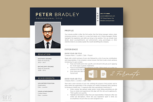 Modern Resume Template - Peter, a Resume Template by AntDesignStudio