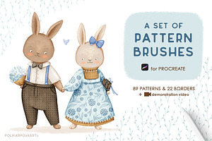 Pattern Brushes for Procreate, a Brush Add-On by polikarpovaart