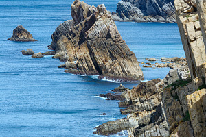 Atlantic ocean coastline near Portio Beach, a Nature Photo by YuriyB