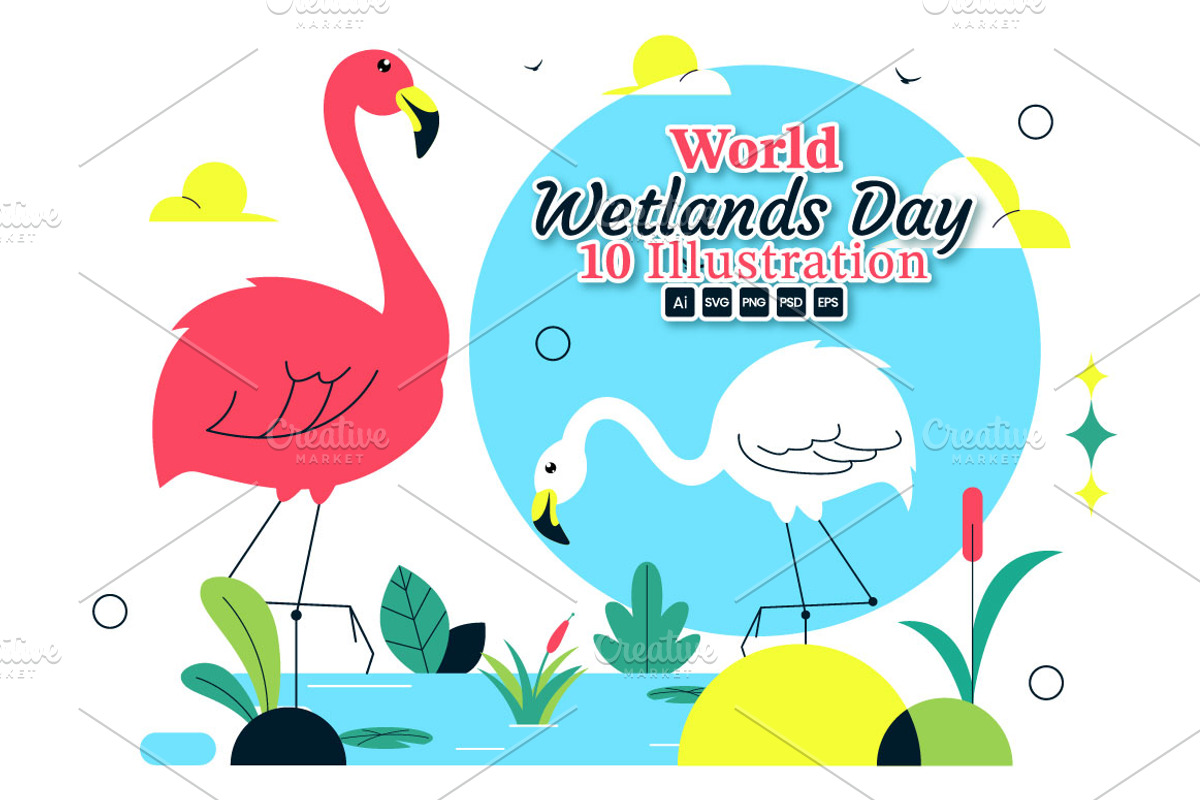 10 World Wetlands Day Illustration, an Animal Illustration by denayunebgt (Photo 1 of 4)