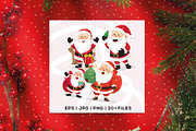 Christmas Santa Claus Bundle Vectors, a Seasonal Illustration by rix_designs (Thumbnail 3 of 3)
