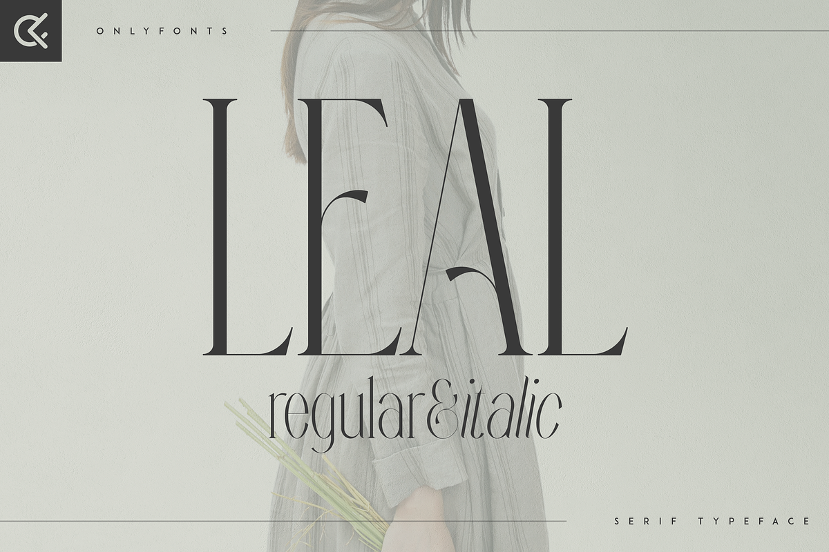 Leal typeface - regular & italic, a Serif Font by Only Fonts (Photo 1 of 10)