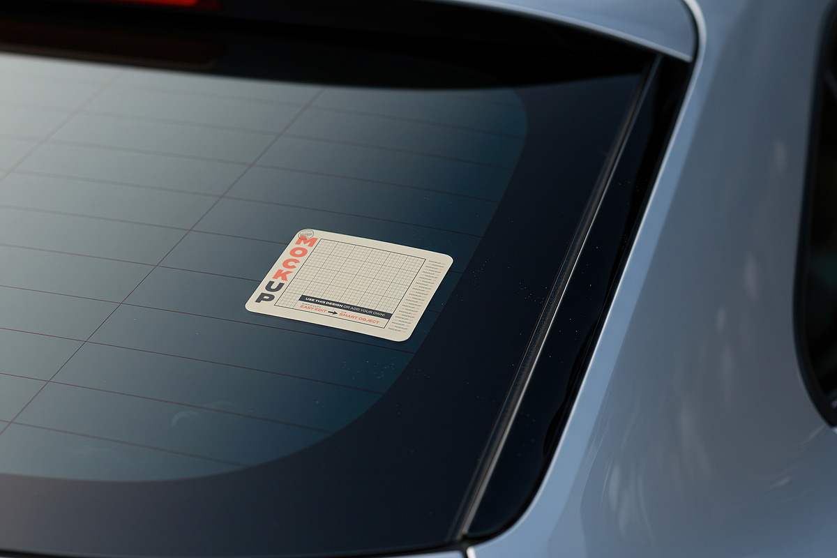 Sticker on Car Mockup, a Product Mockup by Luuqas Design (Photo 1 of 3)