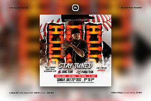 Baseball Flyer & Social Media, a Flyer Template by iDoodle Studio
