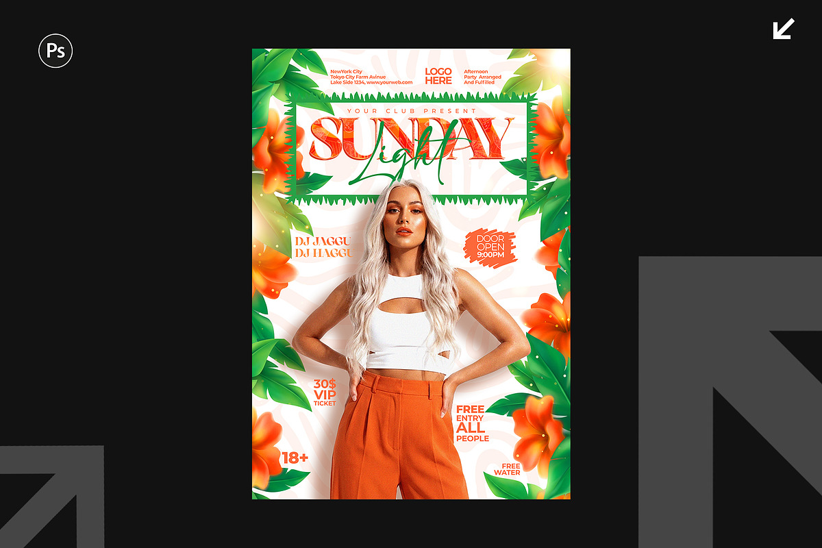 04 Sunday Party Flyer Design, a Flyer Template by Shajib Shikder (Photo 5 of 5)
