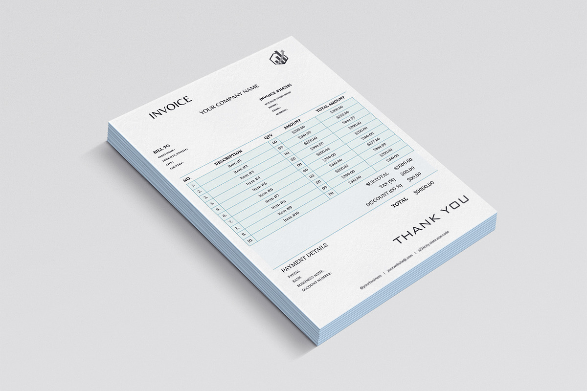 Invoice Template, a Stationery Template by Design Zone (Photo 2 of 3)