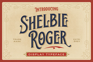 Shelbie Roger - Vintage Display Font, a Font by Letterhend Studio