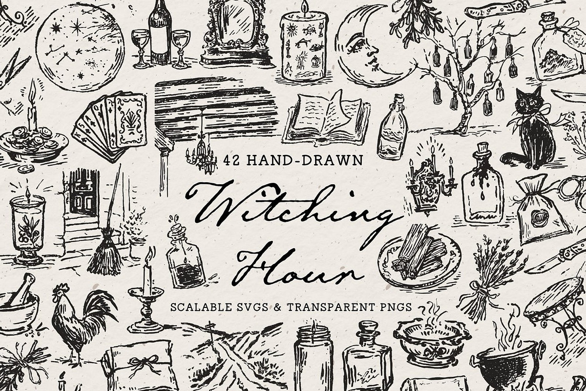 Witchy Clipart Bundle, Mystical Set, an Object Illustration by The October Creative (Photo 5 of 13)