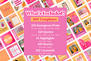 Bright Colorful Instagram Templates, a Social Media Template by Oh So Social Boutique (Thumbnail 3 of 7)