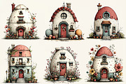 Watercolor Easter Egg House Clipart, an Illustration by DreamCafeArt (Thumbnail 2 of 6)