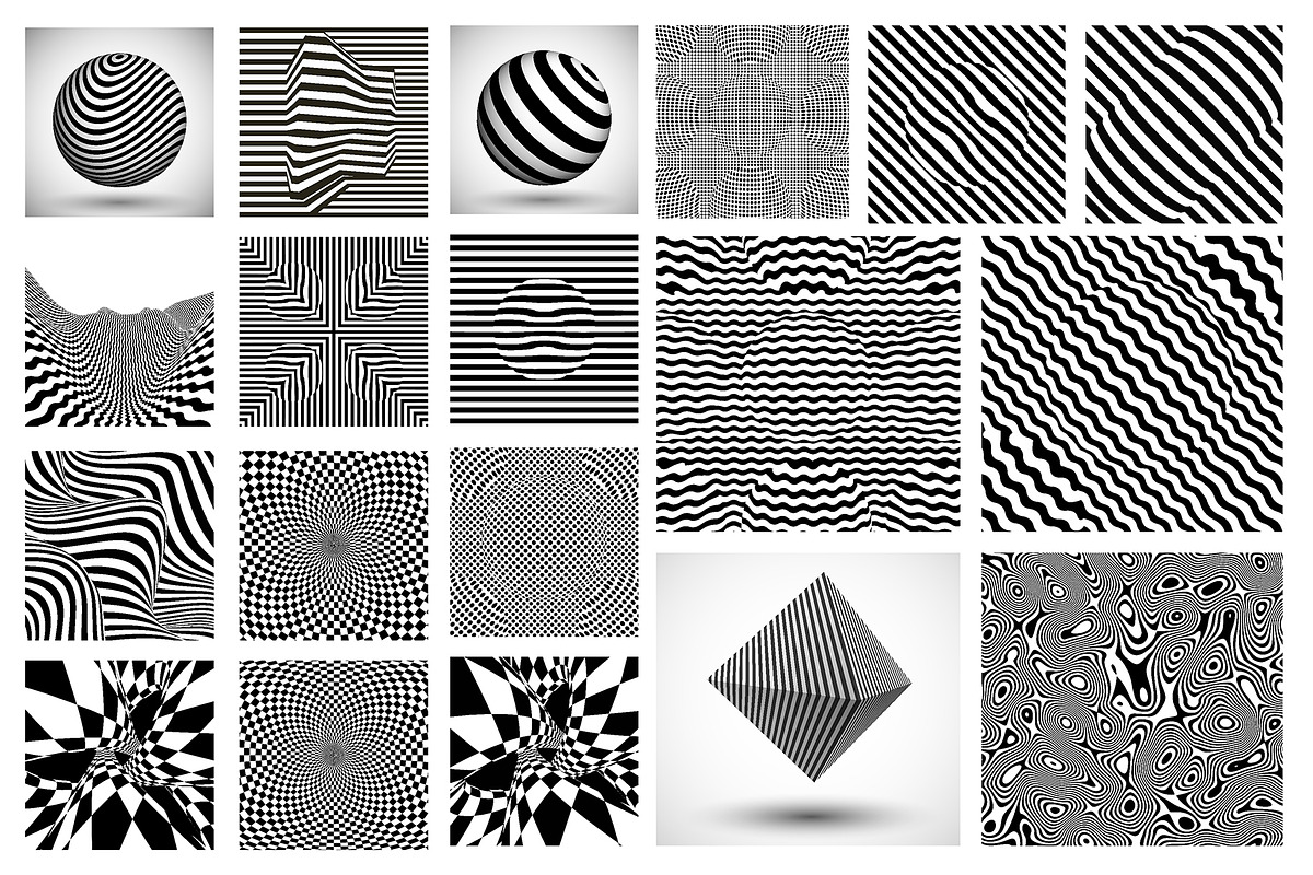 Op Art - Vector backgrounds bundle, a Background Graphic by RDShop (Photo 10 of 14)