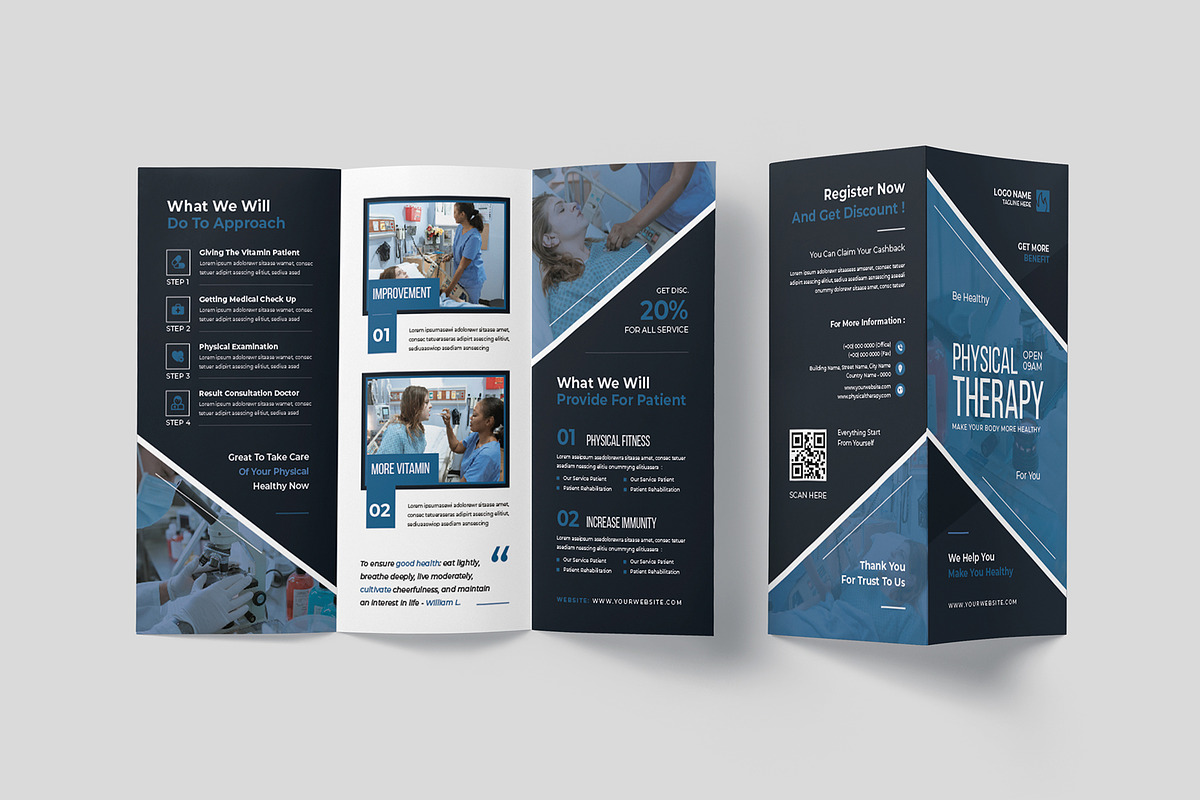 Physical Therapy Trifold Brochure, a Templates & Theme by Formatika Studio (Photo 4 of 4)