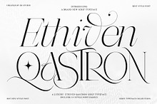 Ethiven Qastron | 10 Font Style