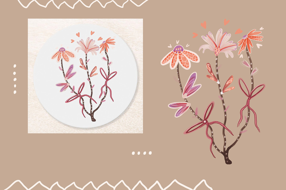 Valentine’s Day Folk Clipart, a Seasonal Illustration by FaliushViktoriaArtist (Photo 10 of 11)